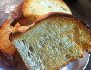 Toasted bread.