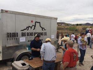 Lines for the food & beer.