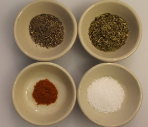 The seasonings I used: